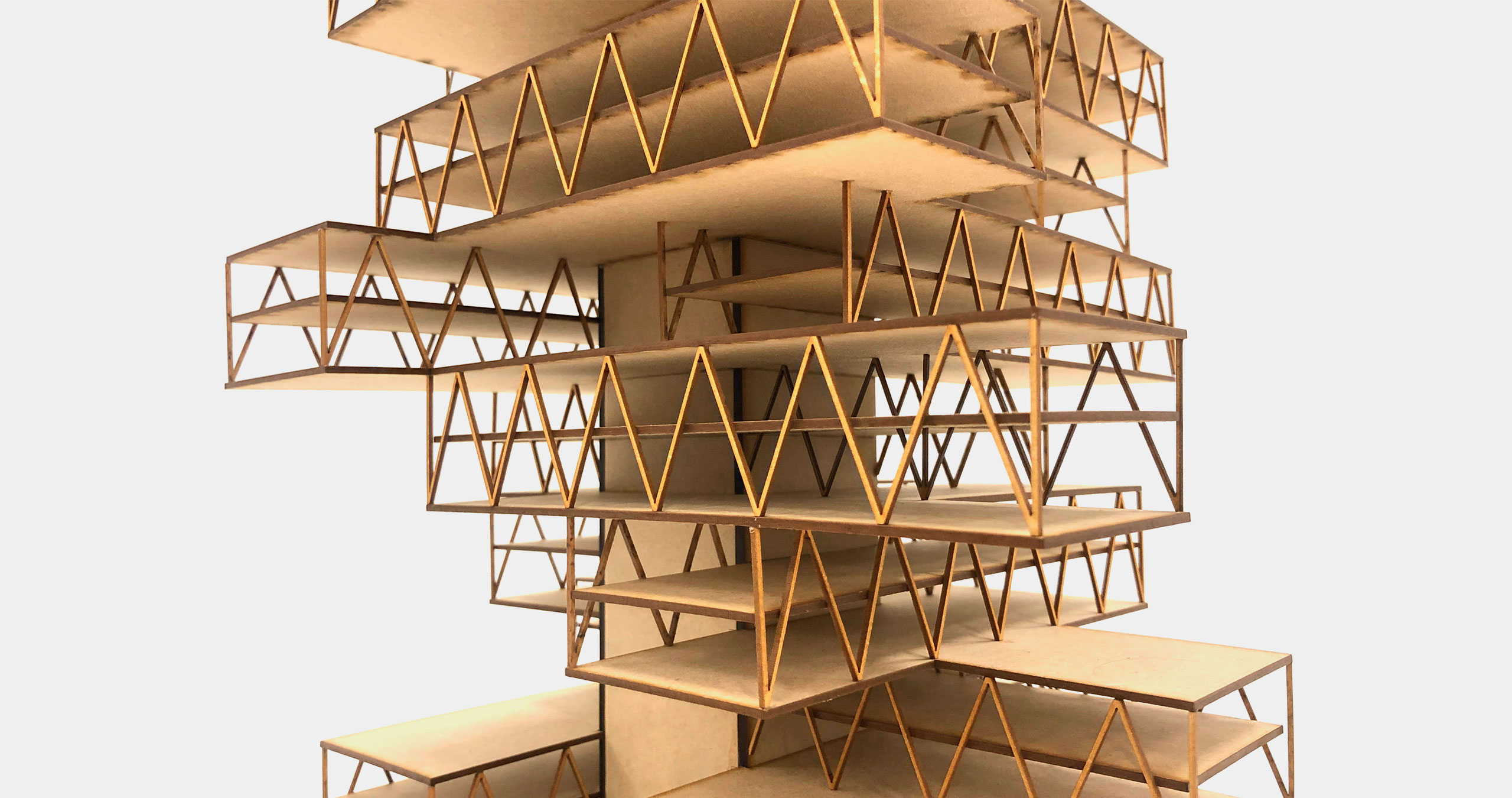 UTDT, Estructuras III. Tema: High-Rise. Adjunto: Arturo de la Fuente. Auxiliar: Florencia Iglesias Caride. Alumnos: Lucía Bosich, Rodrigo Da Fonseca, Francisco Decunto, Lila Plaini, Eugenia Raigada y Valeria Vicente.