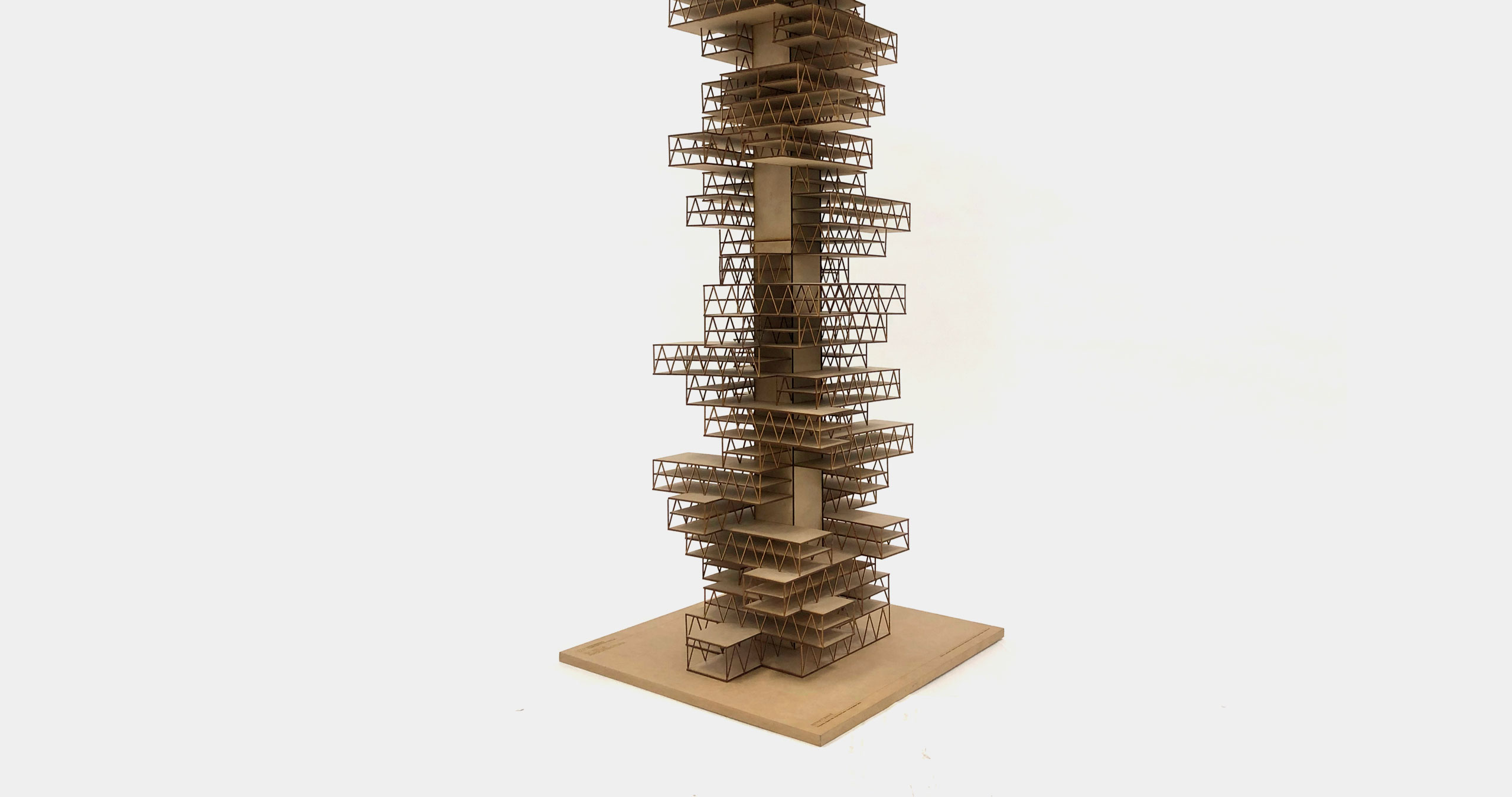 UTDT, Estructuras III. Tema: High-Rise. Adjunto: Arturo de la Fuente. Auxiliar: Florencia Iglesias Caride. Alumnos: Lucía Bosich, Rodrigo Da Fonseca, Francisco Decunto, Lila Plaini, Eugenia Raigada y Valeria Vicente.